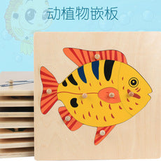 Children's Artificial Wooden Playhouse Hamburger Fries Sandwich Set Column Matching Educational Food Cutting and Assembling Toy