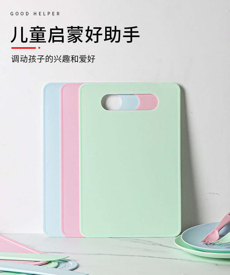 Children's Safety Knife Chopping Board suit Kindergarten Early Education Tableware Plastic Teaching Melons and Fruits Cake Knife Cutting Vegetables Does Not Hurt Hands