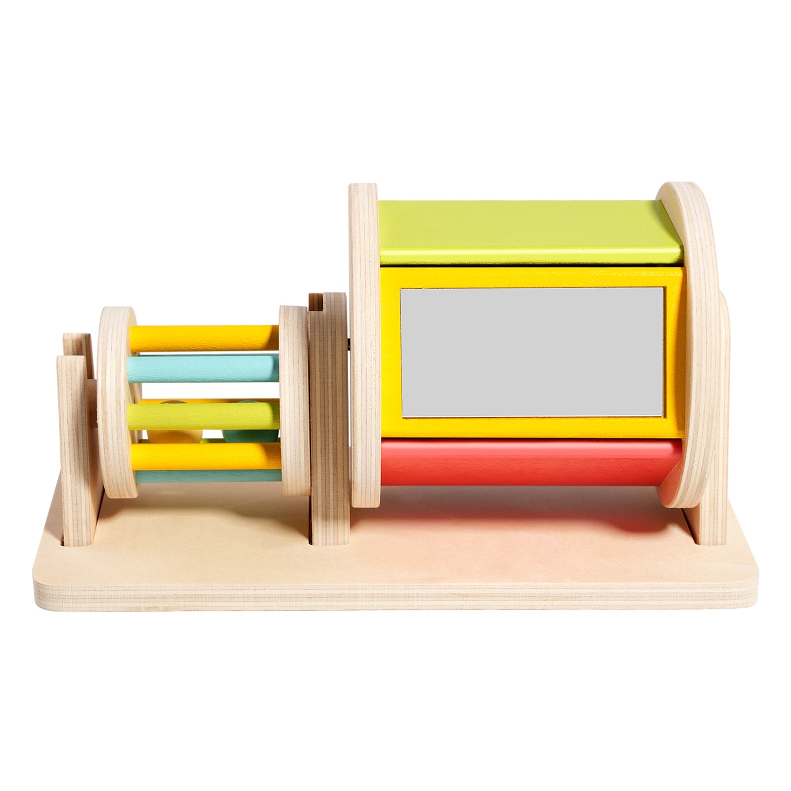 Wooden Textile Drum Infant Color Cognitive Sensory Concentration Toy Hand-Eye Coordination Montessori Early Education Aids