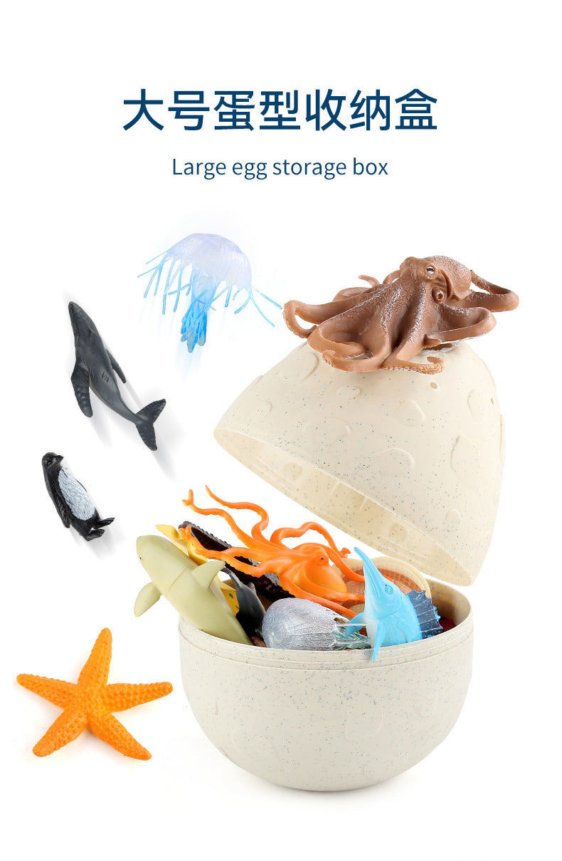 submarine marine life model jurassic dinosaur world simulation animal model blind box egg ornaments suit