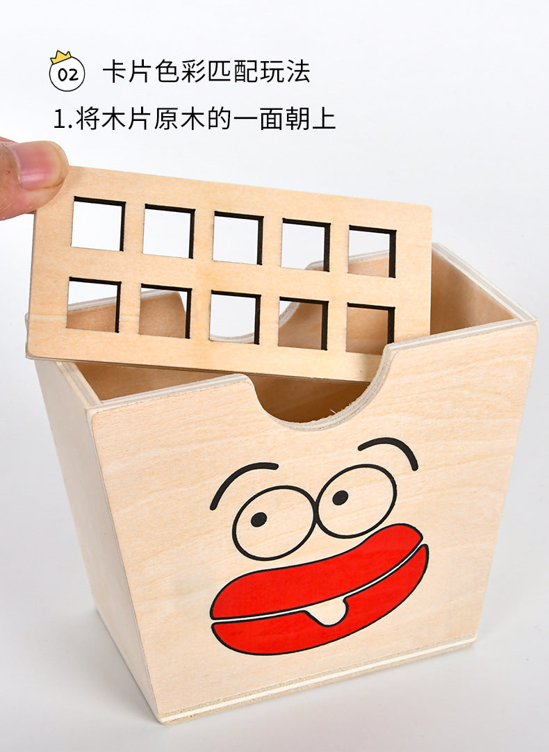 Children's Artificial Wooden Playhouse Hamburger Fries Sandwich Set Column Matching Educational Food Cutting and Assembling Toy