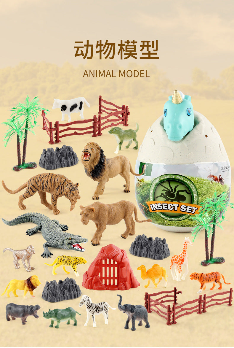 submarine marine life model jurassic dinosaur world simulation animal model blind box egg ornaments suit