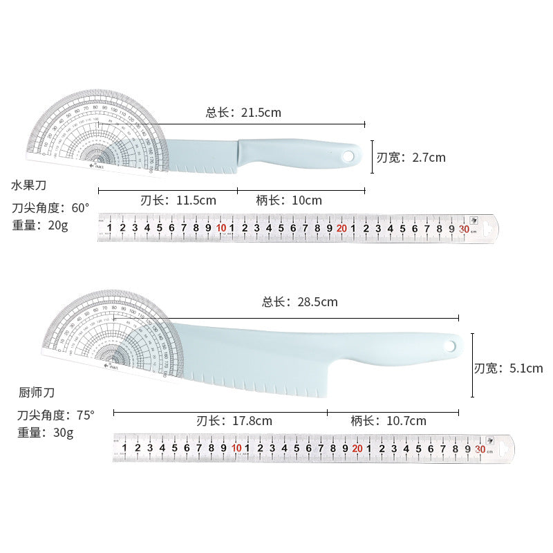 Children's Safety Knife Chopping Board suit Kindergarten Early Education Tableware Plastic Teaching Melons and Fruits Cake Knife Cutting Vegetables Does Not Hurt Hands
