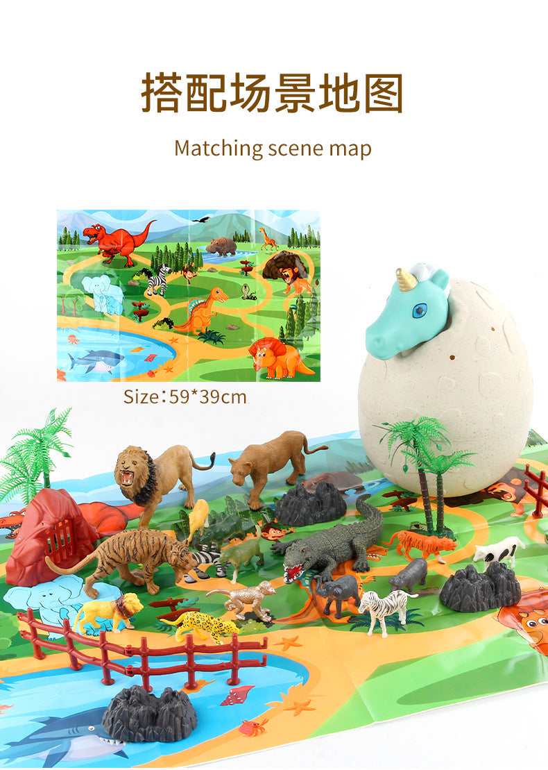 submarine marine life model jurassic dinosaur world simulation animal model blind box egg ornaments suit