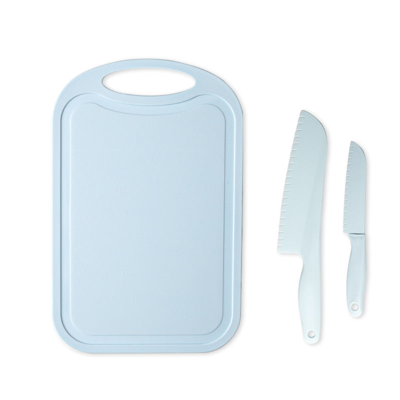 Children's Safety Knife Chopping Board suit Kindergarten Early Education Tableware Plastic Teaching Melons and Fruits Cake Knife Cutting Vegetables Does Not Hurt Hands