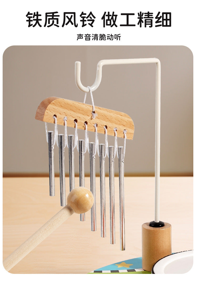 Cross-Border Wooden Orff Children's Educational Music Toys Musical Instruments Percussion Drumming Baby Hand Drum Gift Wholesale