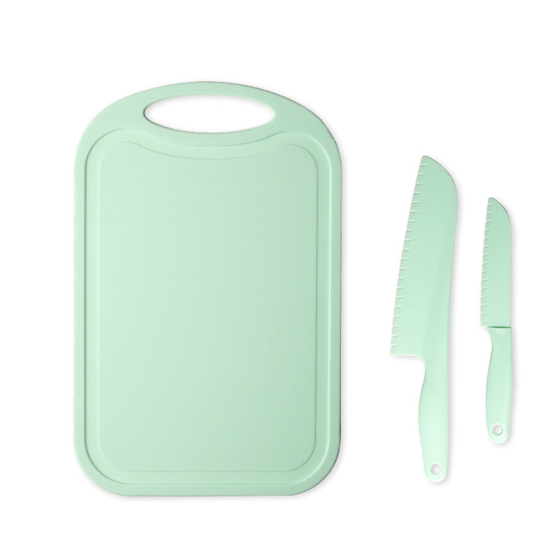 Children's Safety Knife Chopping Board suit Kindergarten Early Education Tableware Plastic Teaching Melons and Fruits Cake Knife Cutting Vegetables Does Not Hurt Hands