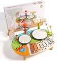 Cross-Border Wooden Orff Children's Educational Music Toys Musical Instruments Percussion Drumming Baby Hand Drum Gift Wholesale
