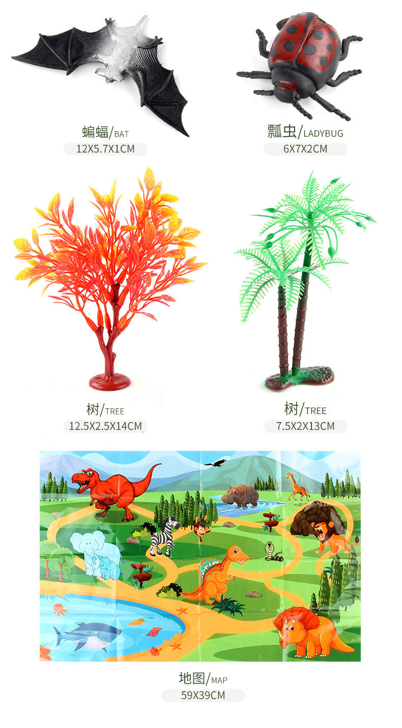 submarine marine life model jurassic dinosaur world simulation animal model blind box egg ornaments suit