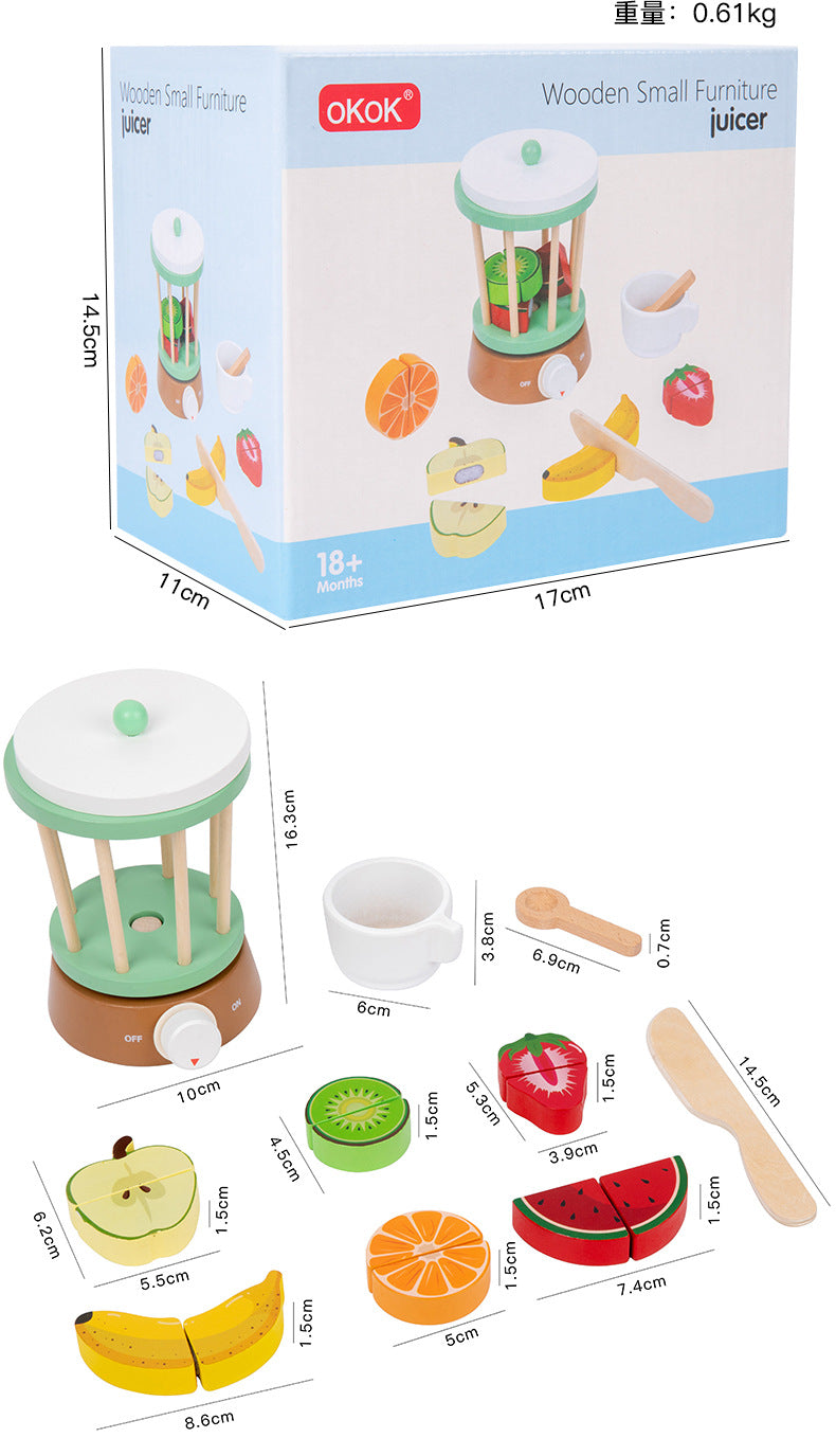 Young children's simulation bread machine play house blender toy coffee machine model wooden baby juicer mold
