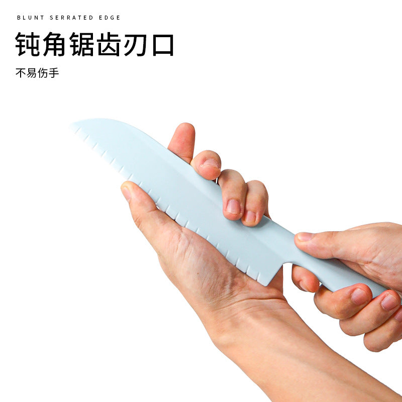 Children's Safety Knife Chopping Board suit Kindergarten Early Education Tableware Plastic Teaching Melons and Fruits Cake Knife Cutting Vegetables Does Not Hurt Hands