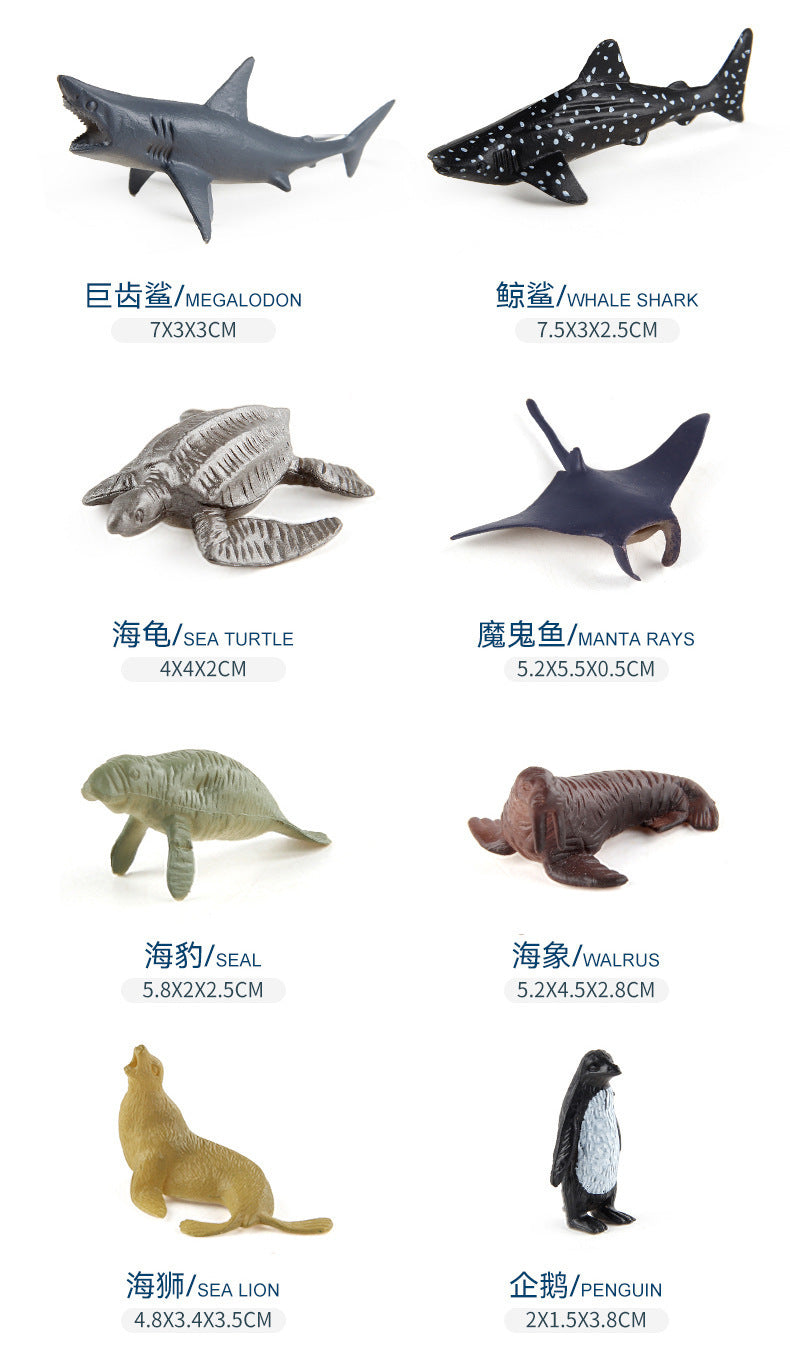 submarine marine life model jurassic dinosaur world simulation animal model blind box egg ornaments suit
