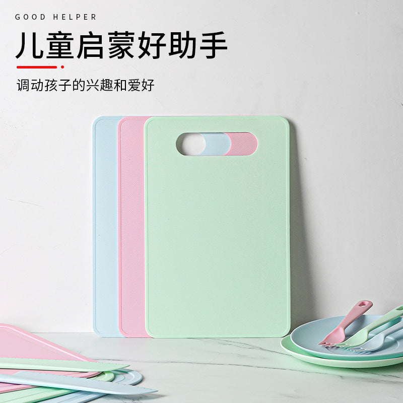 Children's Safety Knife Chopping Board suit Kindergarten Early Education Tableware Plastic Teaching Melons and Fruits Cake Knife Cutting Vegetables Does Not Hurt Hands