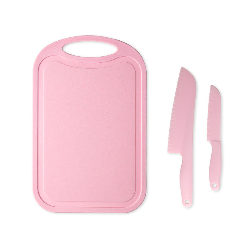 Children's Safety Knife Chopping Board suit Kindergarten Early Education Tableware Plastic Teaching Melons and Fruits Cake Knife Cutting Vegetables Does Not Hurt Hands