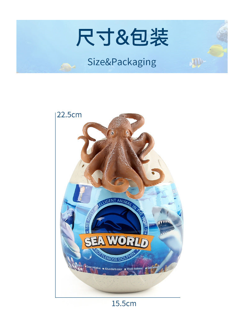 submarine marine life model jurassic dinosaur world simulation animal model blind box egg ornaments suit