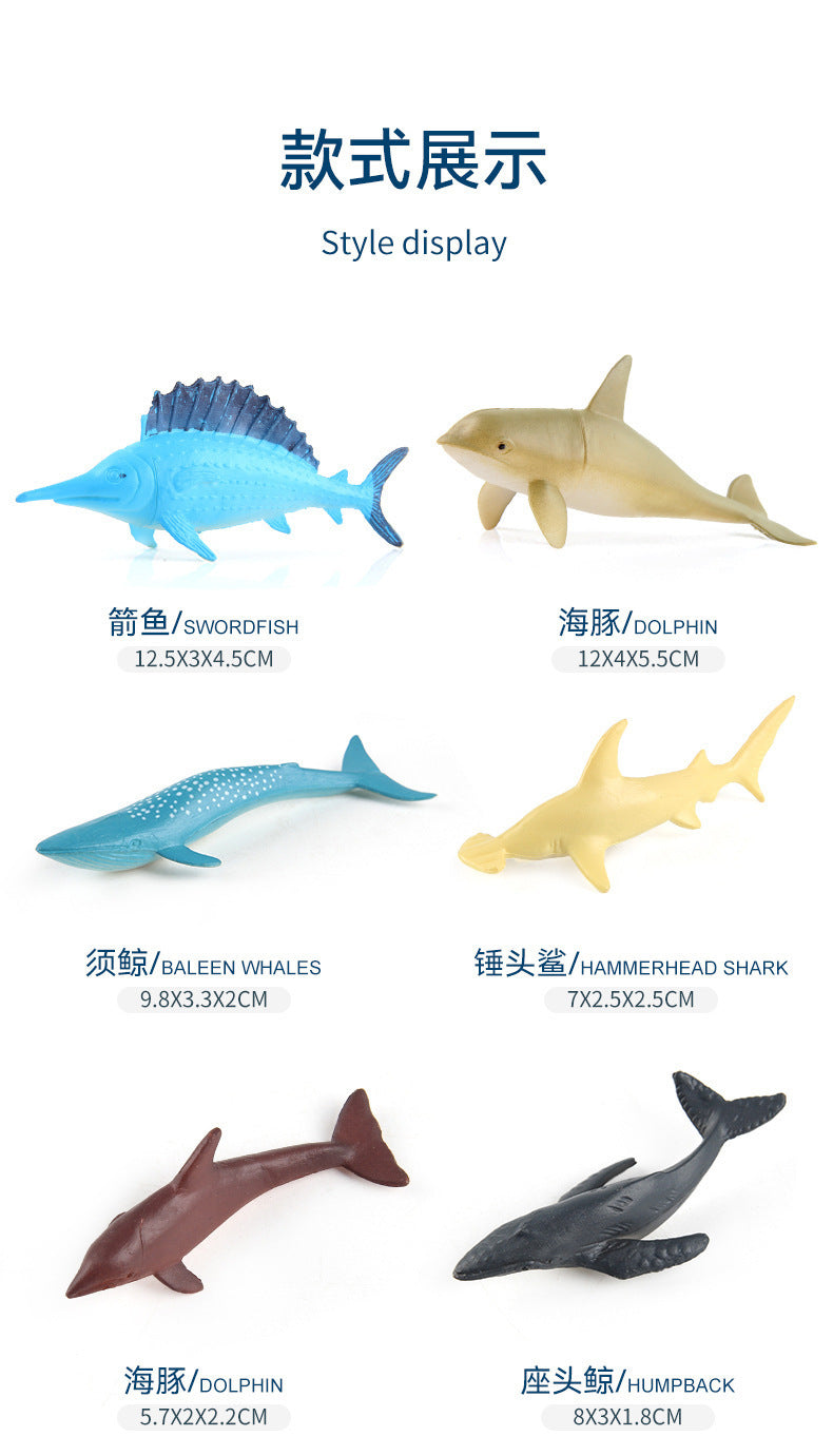 submarine marine life model jurassic dinosaur world simulation animal model blind box egg ornaments suit