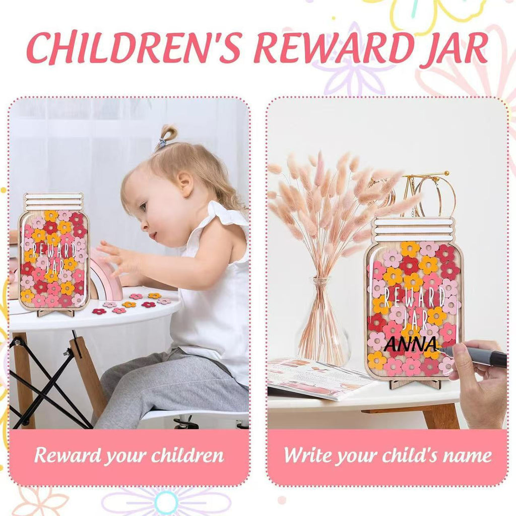 Cross-Border Wooden Crafts Children's Reward Jar Wooden Crafts Ornaments Points Learning Jar Wishing Jar Wholesale