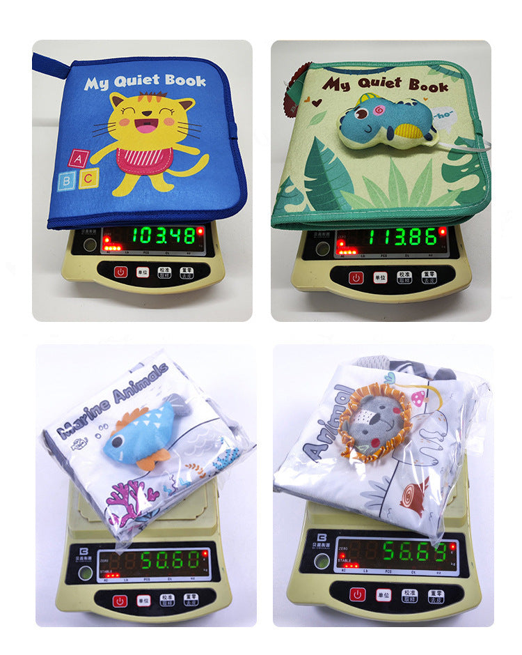 Cross-Border Popular Infant Cloth Book for Early Education 0-1 Years Old Baby Rattling Paper Tear Book Can Be Chewed to Enlighten 3-6 Months Puzzle