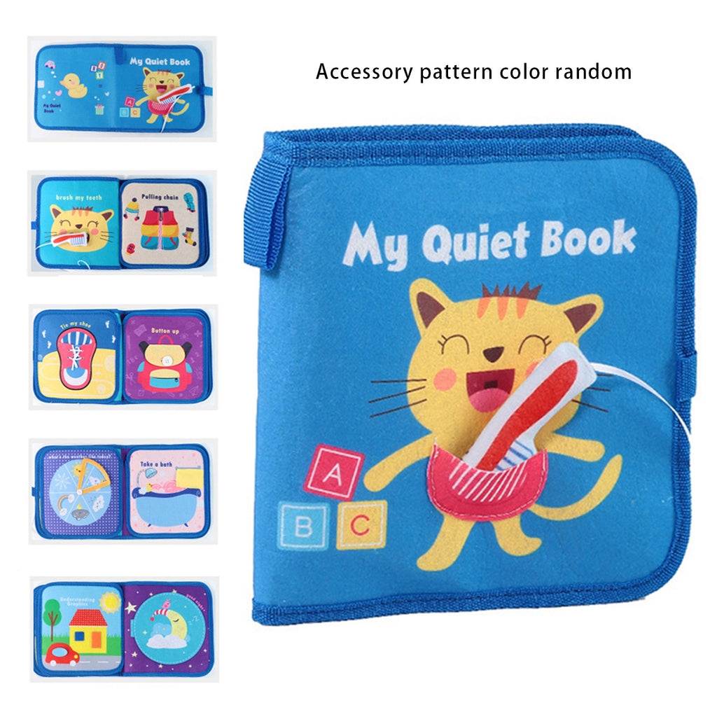 Cross-Border Popular Infant Cloth Book for Early Education 0-1 Years Old Baby Rattling Paper Tear Book Can Be Chewed to Enlighten 3-6 Months Puzzle