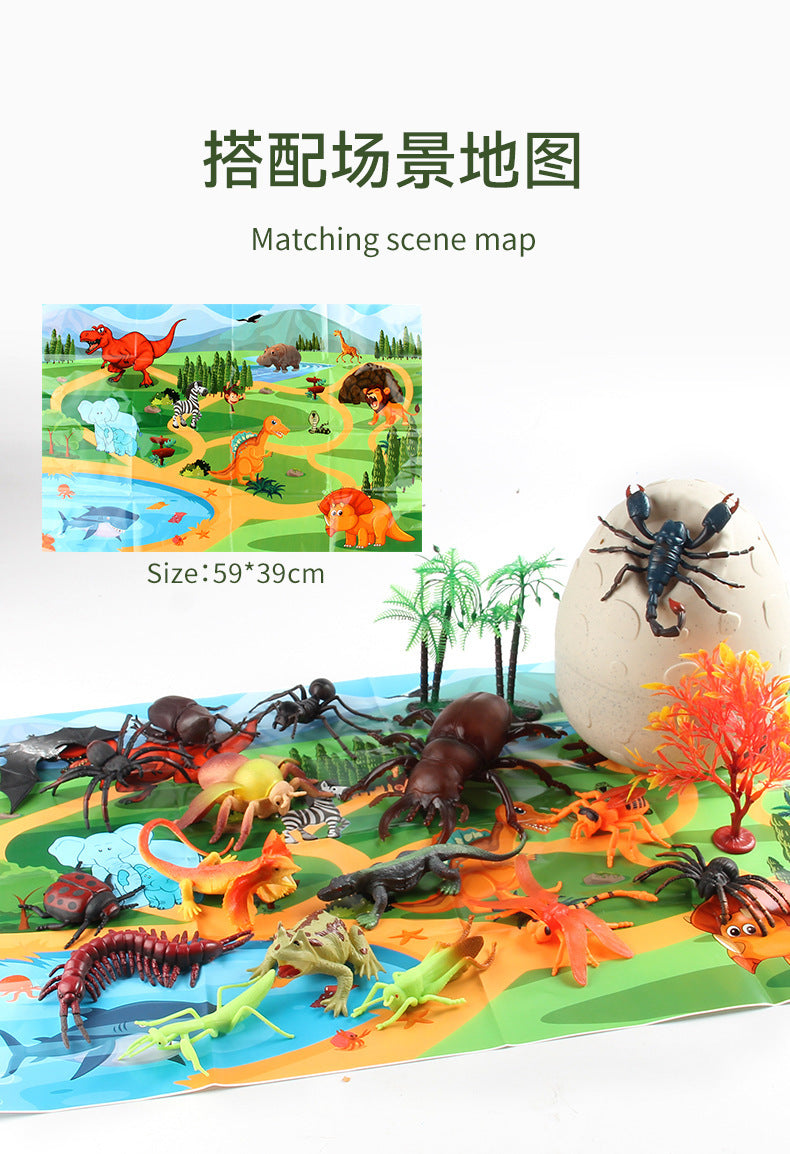 submarine marine life model jurassic dinosaur world simulation animal model blind box egg ornaments suit