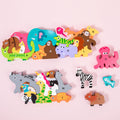 Animal Stacked High Building Blocks Children's Wooden Toys Baby Early Education Educational Puzzle Infant Enlightenment Cognitive Alphabet Puzzle