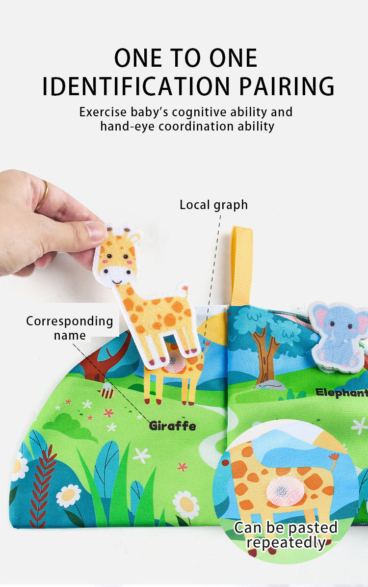 Cross-Border Popular Infant Cloth Book for Early Education 0-1 Years Old Baby Rattling Paper Tear Book Can Be Chewed to Enlighten 3-6 Months Puzzle