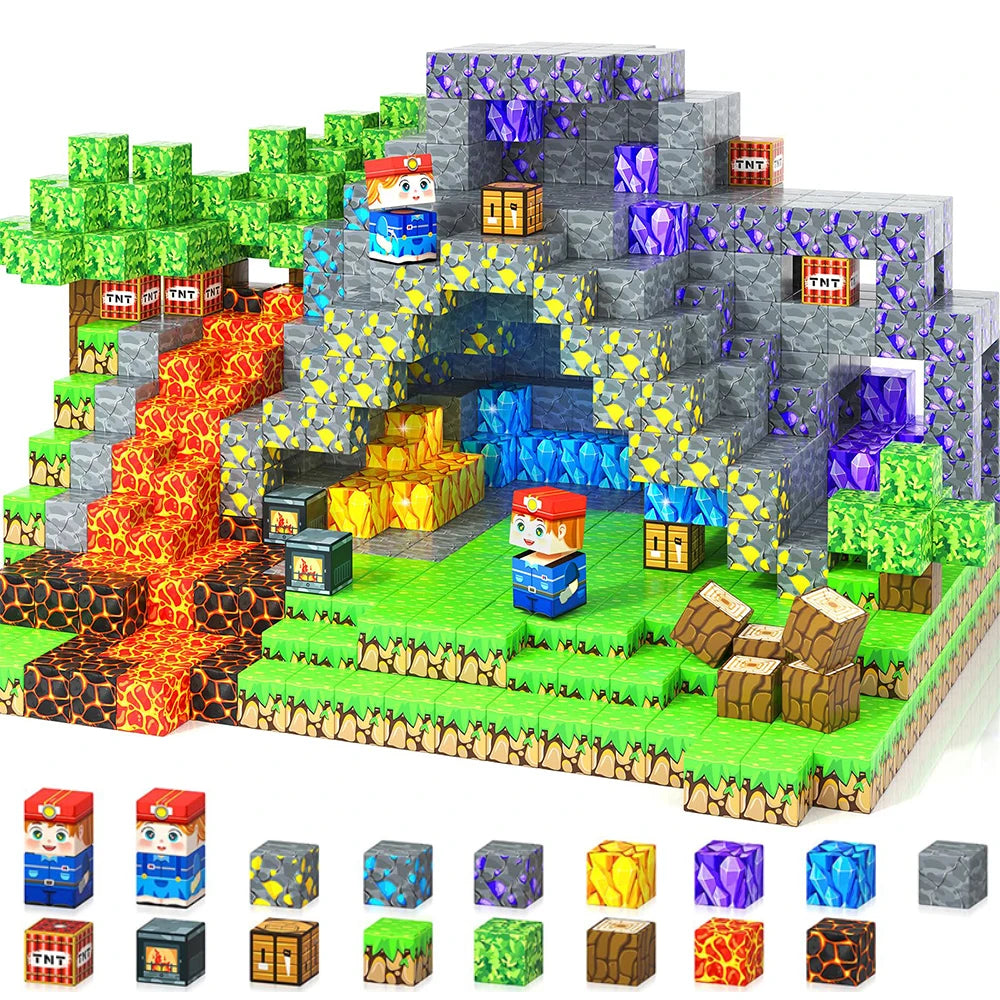 Magnetic Building Block Creative Bricks My Famous Scene World Architectural Set Kids DIY Model Toy Christmas Gifts for Children