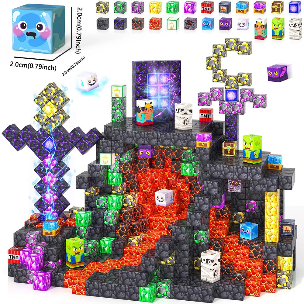 Magnetic Building Block Creative Bricks My Famous Scene World Architectural Set Kids DIY Model Toy Christmas Gifts for Children