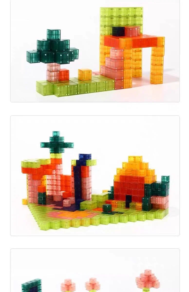 2026 NEW Magnetic Cube Tile Children's Toys, Magnetic Modeling Building Toys For Toddlers, Preschool Learning, Sensory Stem Toys