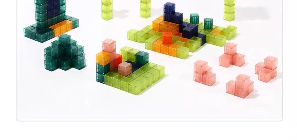 2026 NEW Magnetic Cube Tile Children's Toys, Magnetic Modeling Building Toys For Toddlers, Preschool Learning, Sensory Stem Toys