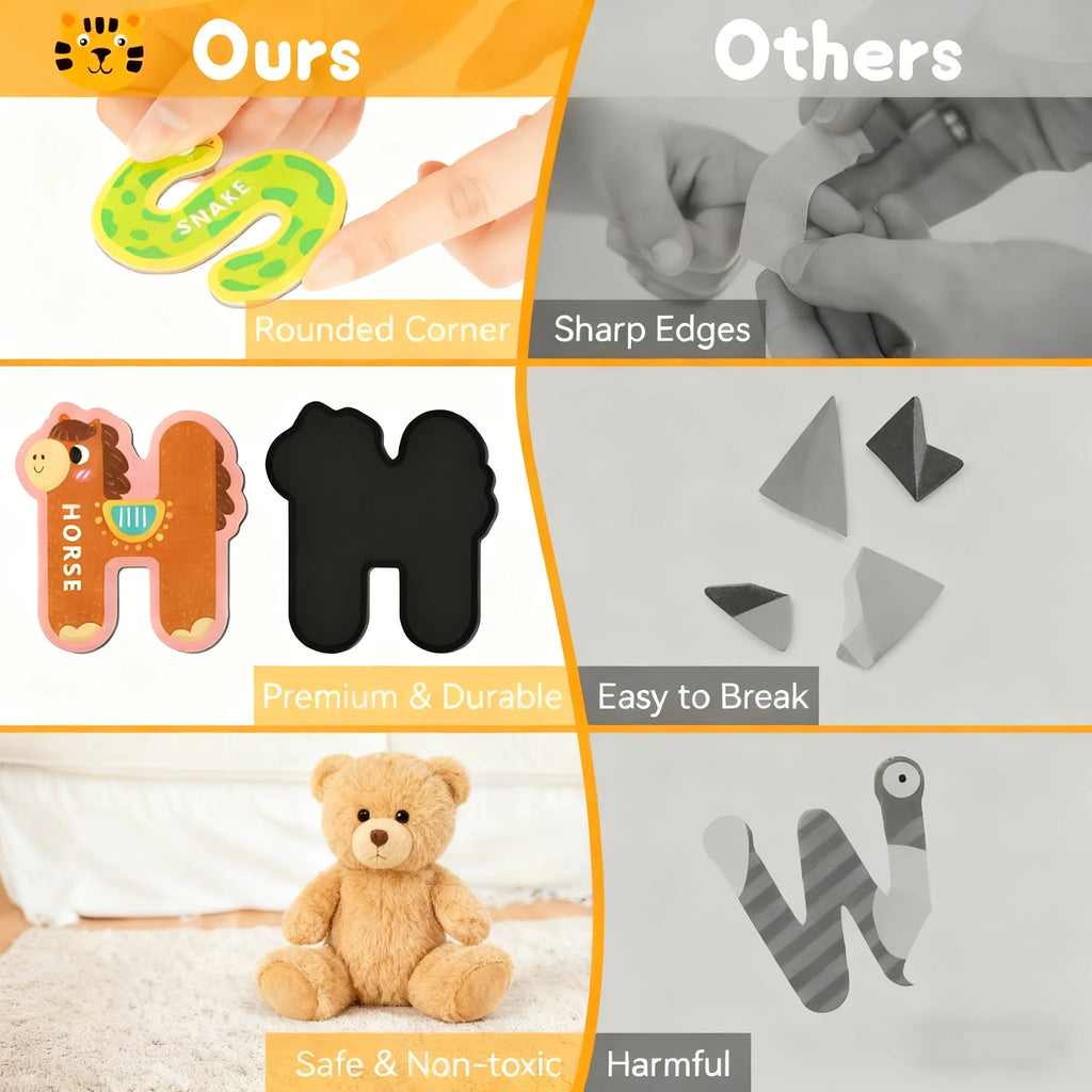 Magnetic Letter Tile, 26 Capital Letter Refrigerator Sticker, Suitable for Dishwasher/refrigerator/office/blackboard