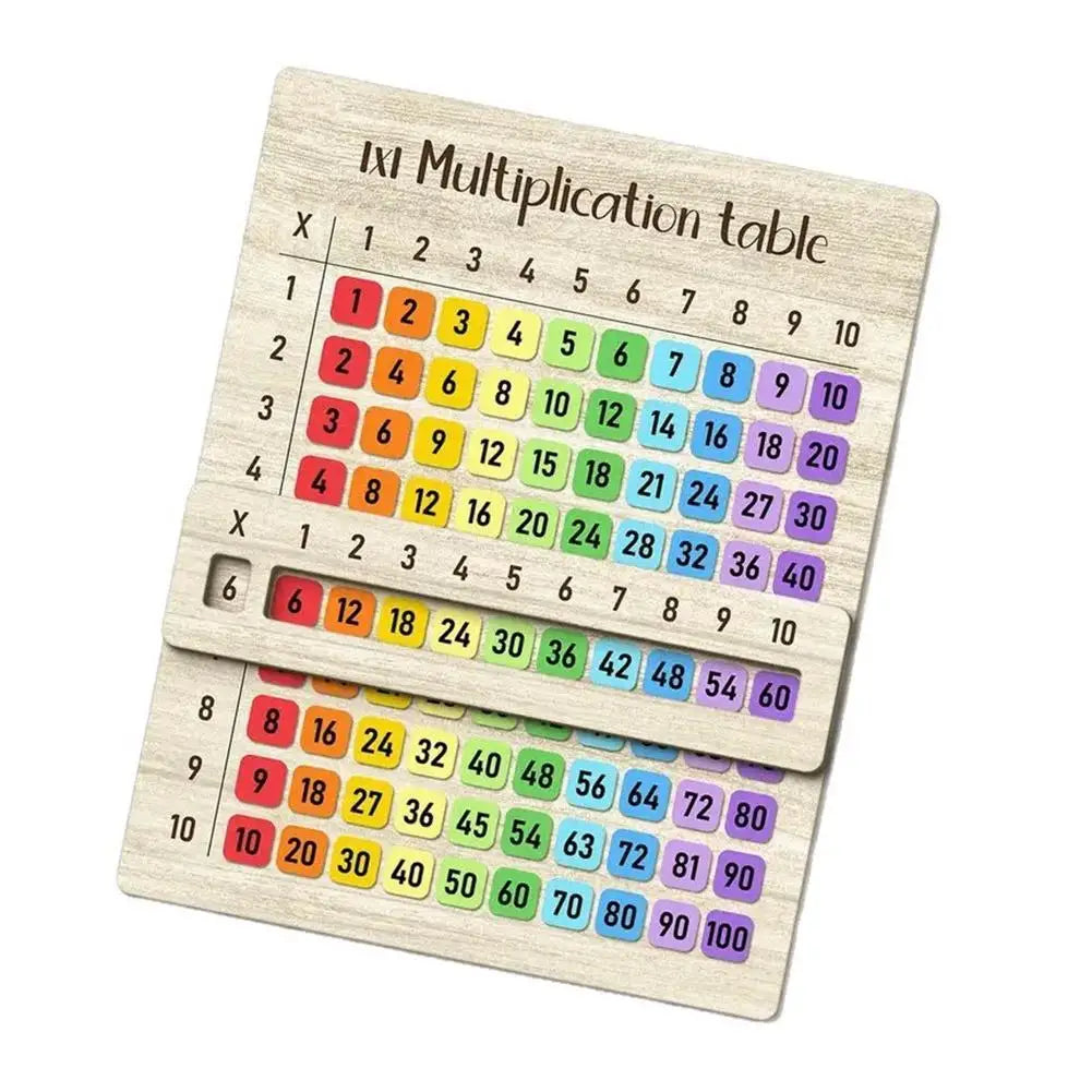 Wooden Multiplication Board Math Game Gifts for Kids 8-12, Educational Montessori Counting Toy Preschool Learning for Classroom
