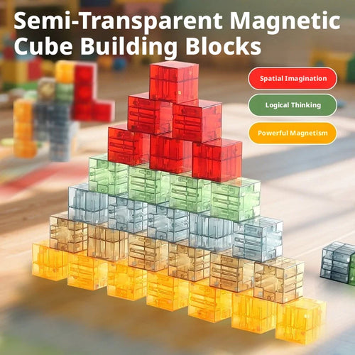 2026 NEW Magnetic Cube Tile Children's Toys, Magnetic Modeling Building Toys For Toddlers, Preschool Learning, Sensory Stem Toys