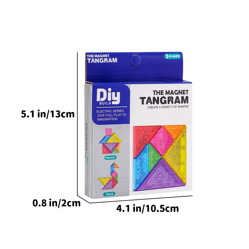 Magnetic Puzzle Tangram Geometric 3D Building Blocks For Children'S Puzzle And Early Education Thinking Training Toys