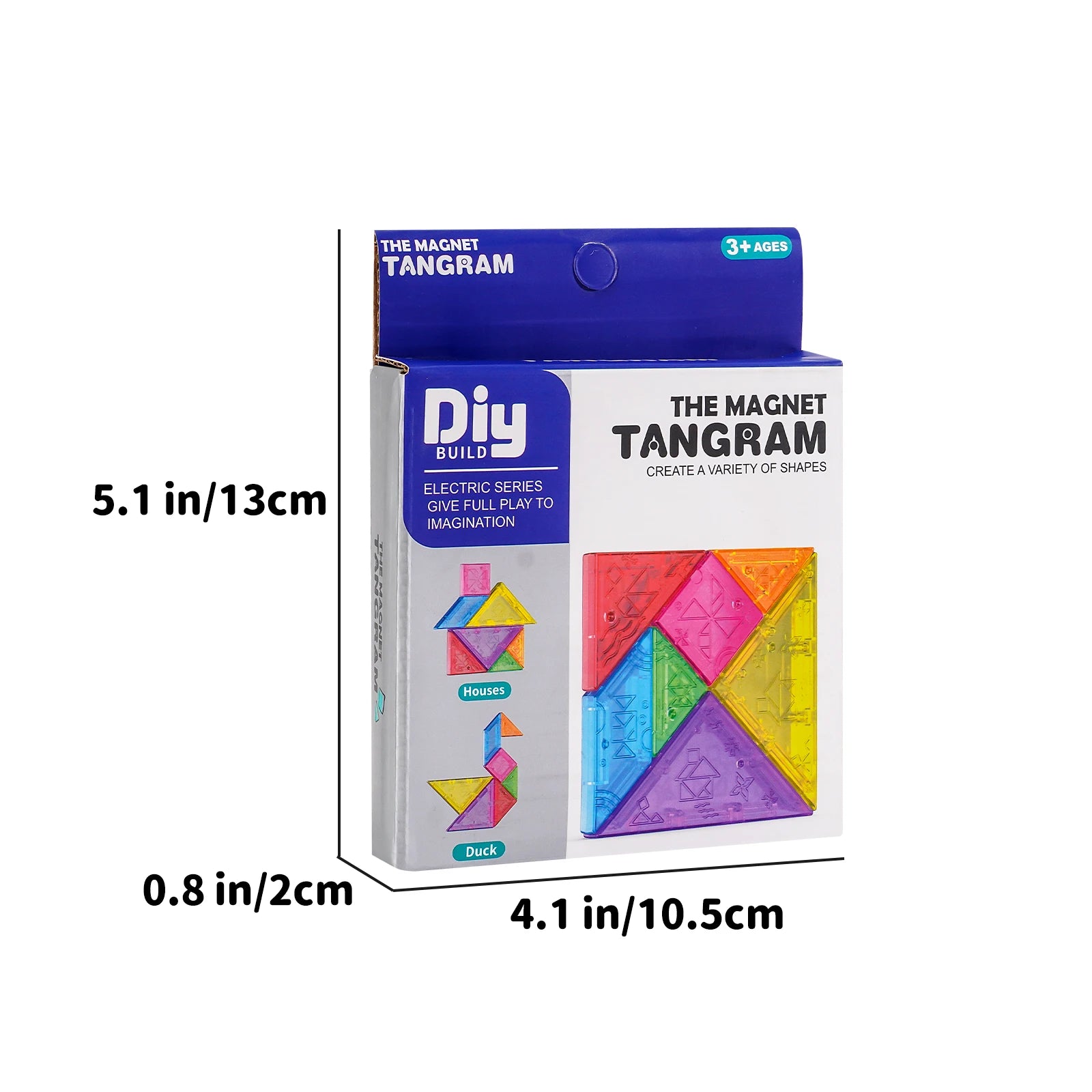 Magnetic Puzzle Tangram Geometric 3D Building Blocks For Children'S Puzzle And Early Education Thinking Training Toys