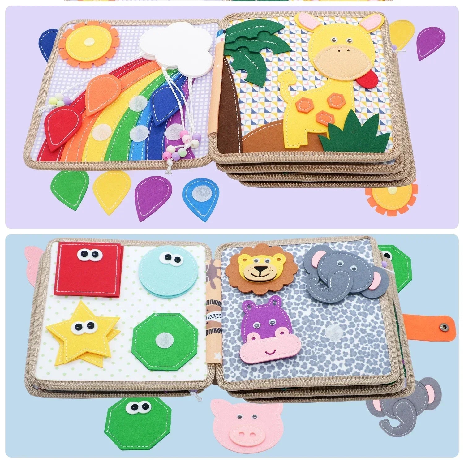 NNEOBA Toddler Board Giraffe Book