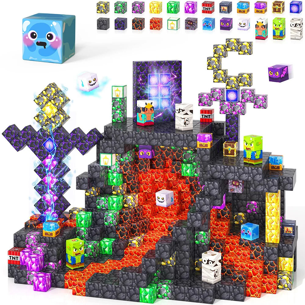 Magnetic Building Block Creative Bricks My Famous Scene World Architectural Set Kids DIY Model Toy Christmas Gifts for Children