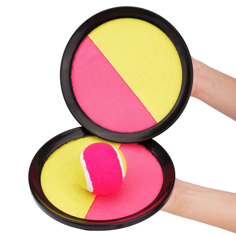 1Set Kids Sucker Sticky Ball Toy Outdoor Sports Catch Ball Game Set Throw And Catch Parent-Child Interactive Outdoor Toys