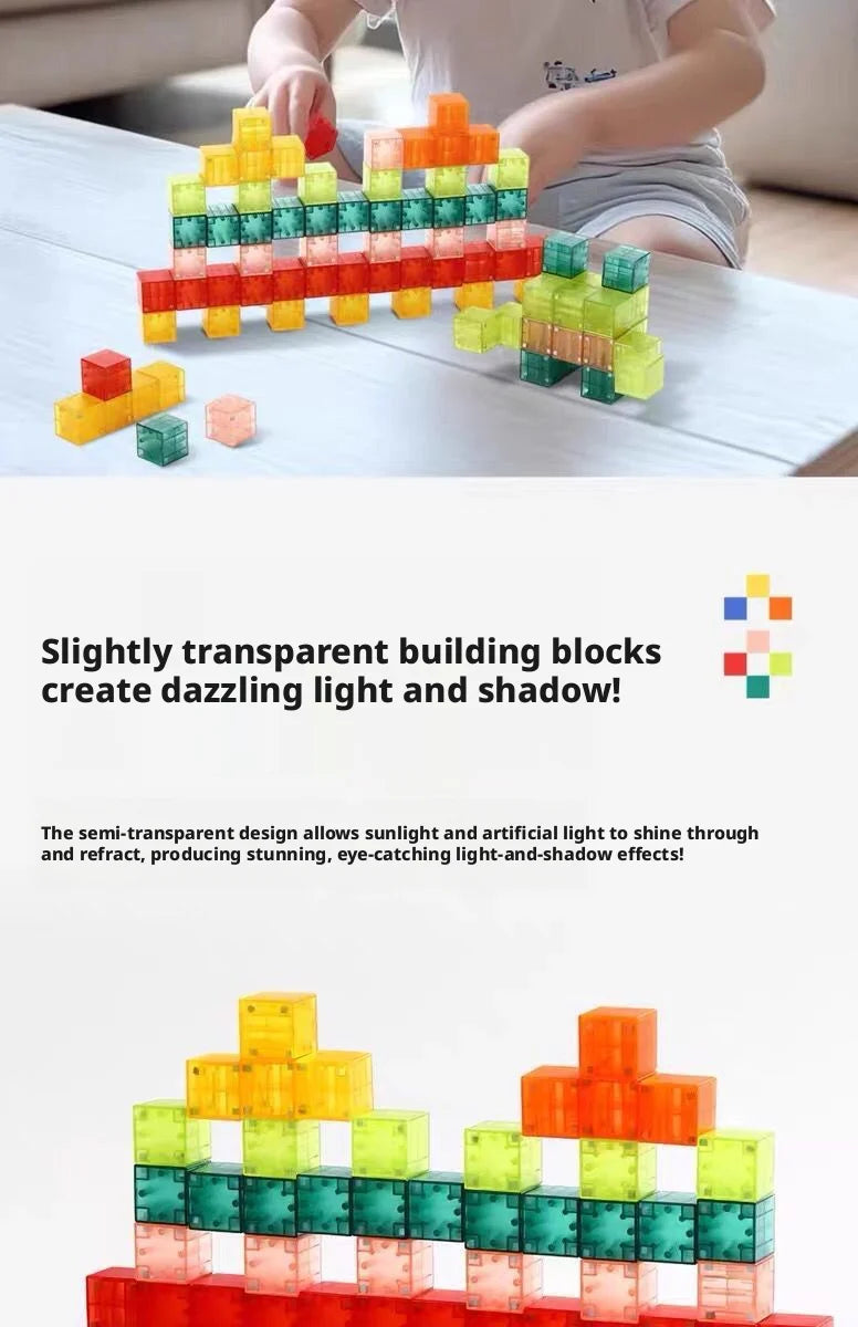 2026 NEW Magnetic Cube Tile Children's Toys, Magnetic Modeling Building Toys For Toddlers, Preschool Learning, Sensory Stem Toys