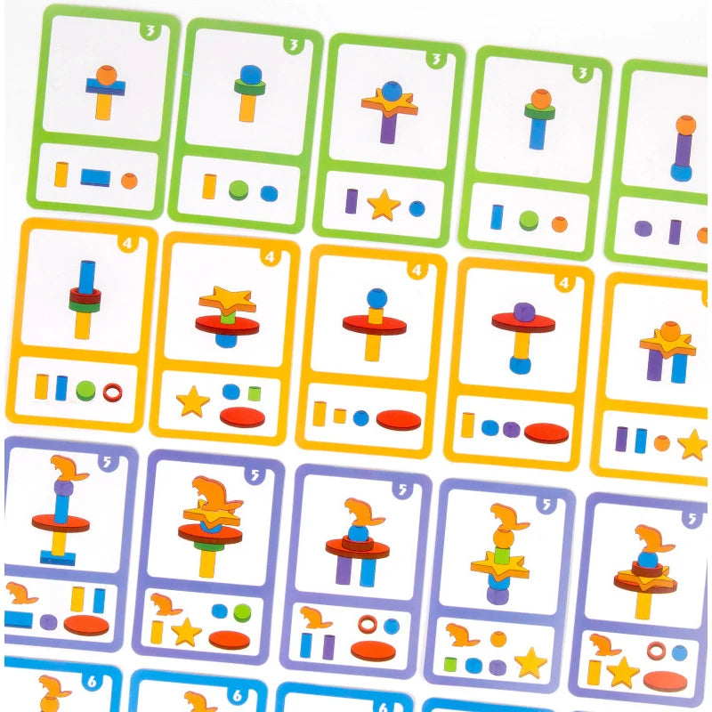Montessori Game Wooden Board Game Tangle Puzzle Game for Two Players Hand-Eye Coordination with Chopsticks Balance Challenge Gif