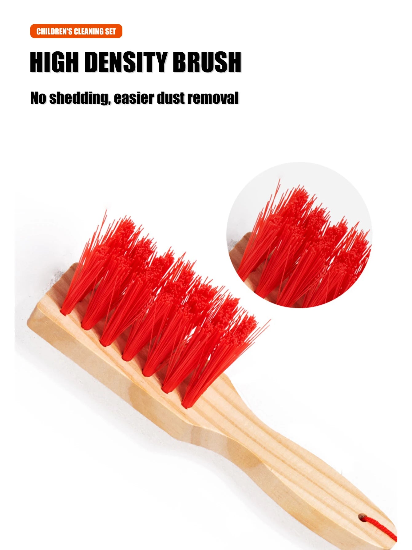 Montessori Wooden Cleaning Set Toy Broom Mop Set Little Boy Girl Simulated Children's Cleaning Tool Exercise Self-care Ability