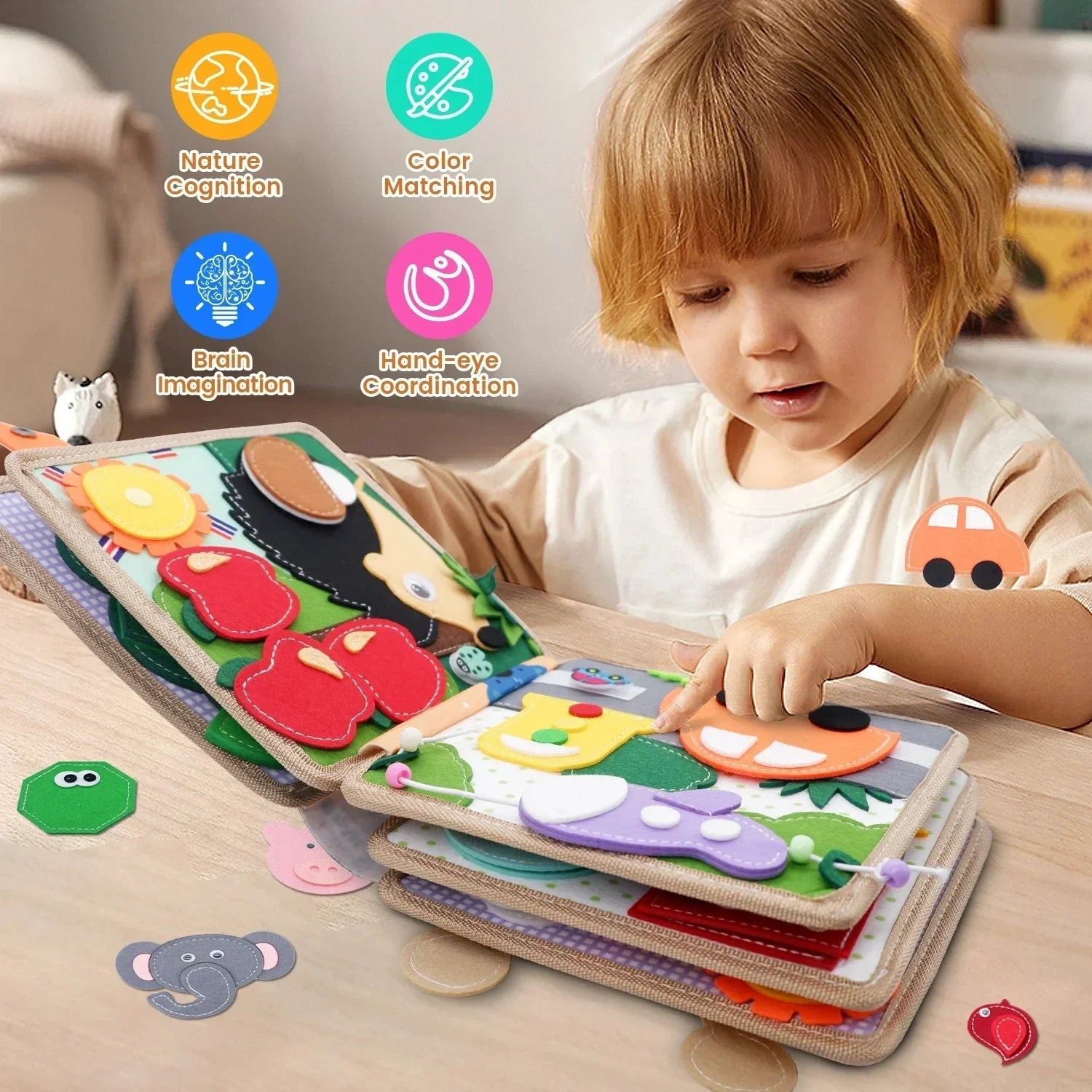 NNEOBA Toddler Board Giraffe Book