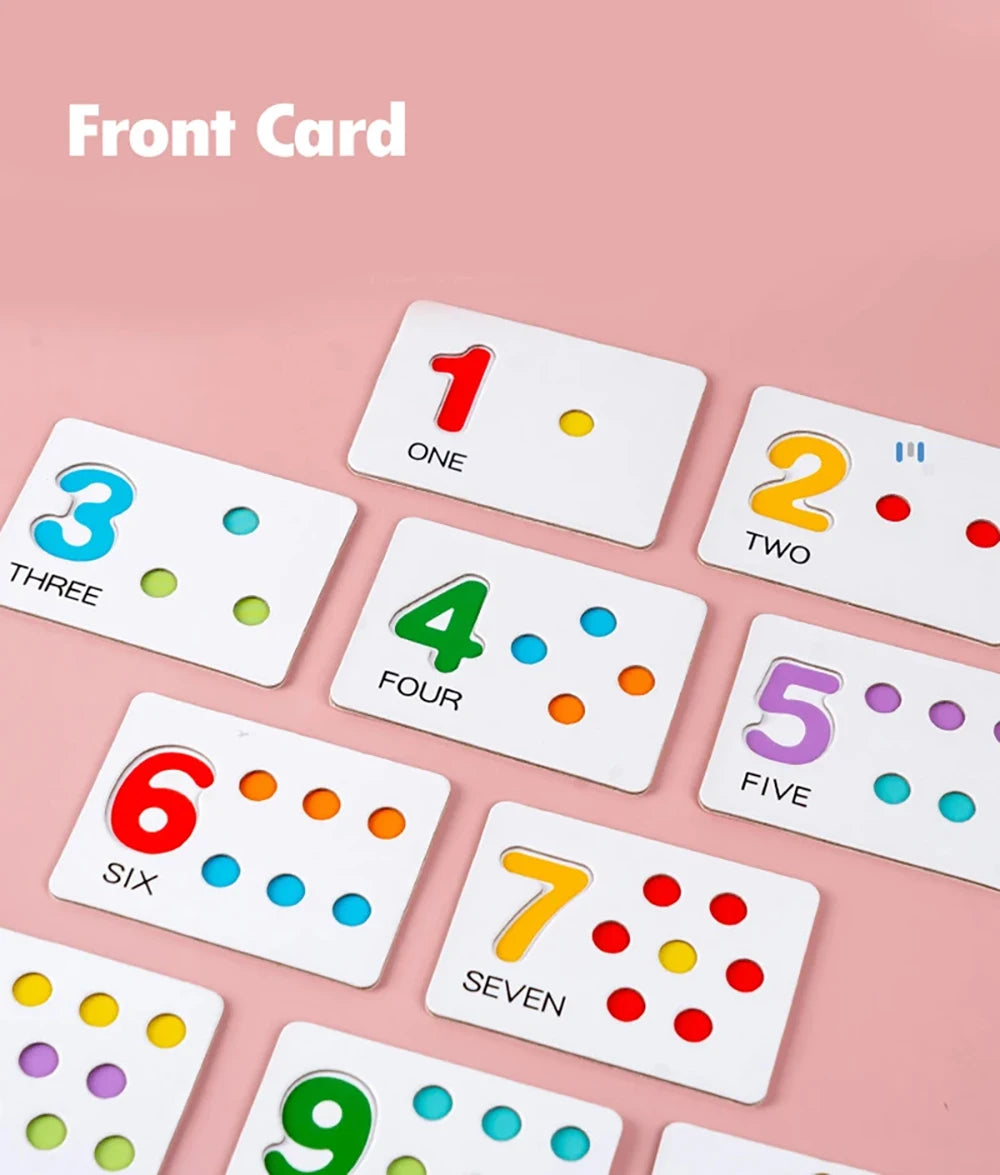 Montessori Math Counting Sorting Toy Clip Beads Matching Games Fine Motor Skills Number Color Sensory Educational Toys For Child