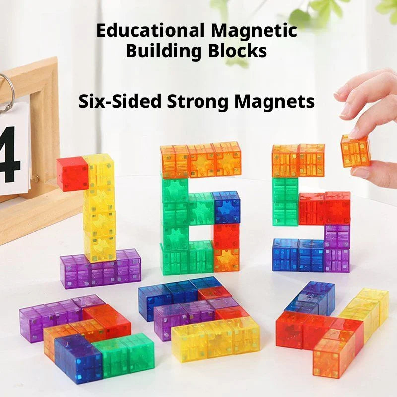 2026 NEW Magnetic Cube Tile Children's Toys, Magnetic Modeling Building Toys For Toddlers, Preschool Learning, Sensory Stem Toys