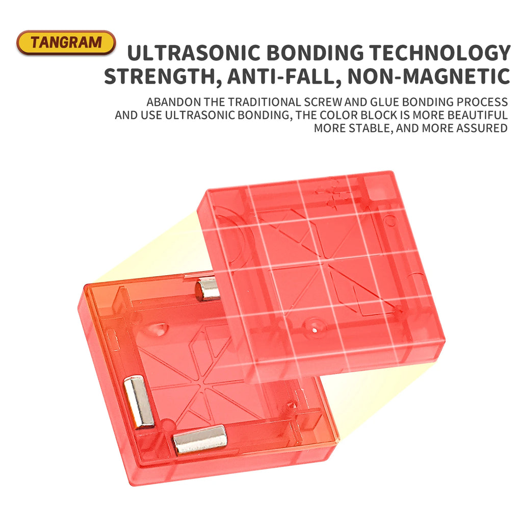 Magnetic Puzzle Tangram Geometric 3D Building Blocks For Children'S Puzzle And Early Education Thinking Training Toys