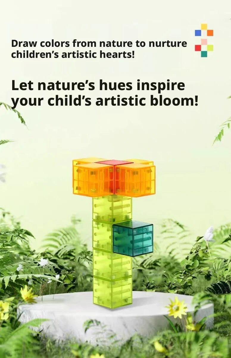 2026 NEW Magnetic Cube Tile Children's Toys, Magnetic Modeling Building Toys For Toddlers, Preschool Learning, Sensory Stem Toys
