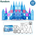 Magnetic Tiles Ice Castle DIY Magnetic Building Blocks for Kids Boys Girls Montessori STEM Educational Sensory Toys Gifts
