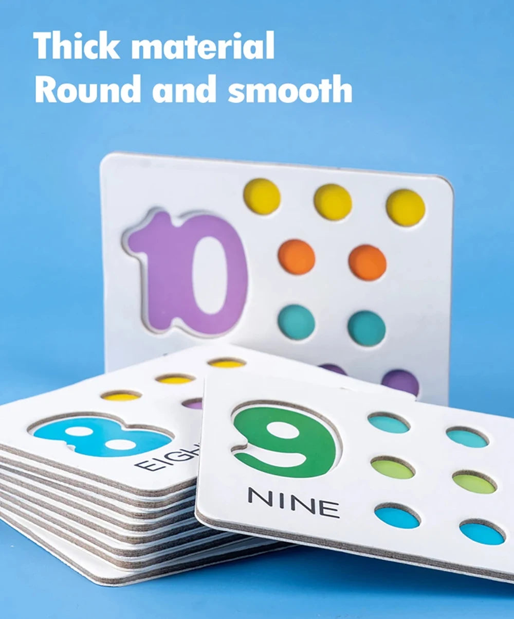 Montessori Math Counting Sorting Toy Clip Beads Matching Games Fine Motor Skills Number Color Sensory Educational Toys For Child