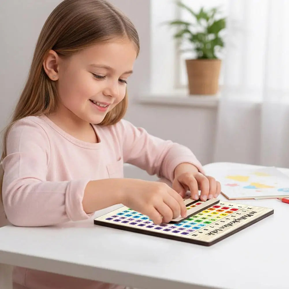 Wooden Multiplication Board Math Game Gifts for Kids 8-12, Educational Montessori Counting Toy Preschool Learning for Classroom