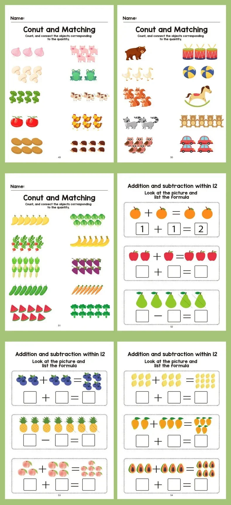 64 Pages Filled in With Numbers Logical Thinking Training Fun Math Exercise Book